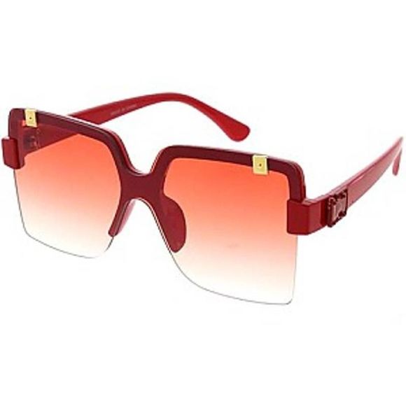 UV 400 Protection FASHION SHIELD SUNGLASSES Red - Picture 1 of 3